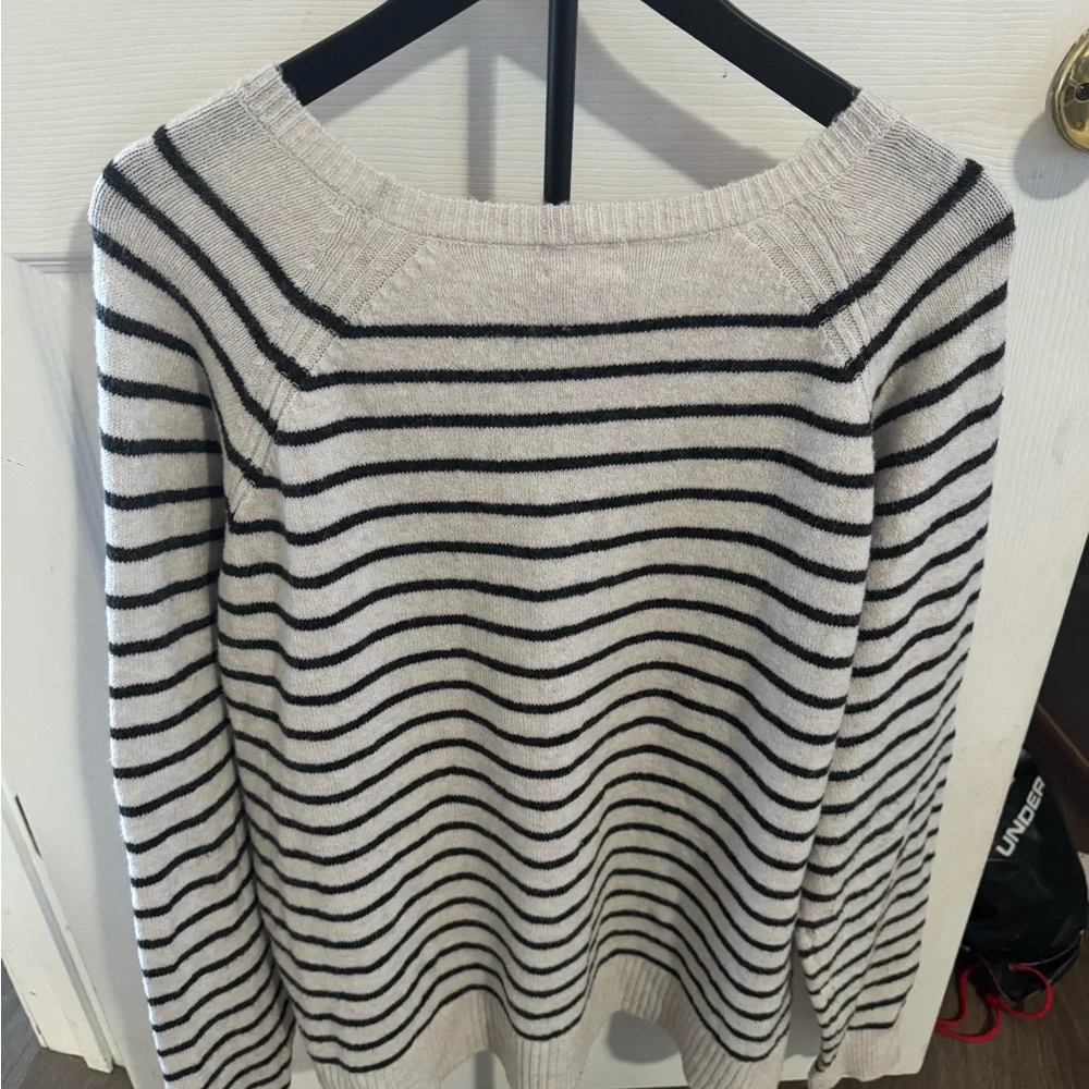 Caslon Black and off White Striped Sweater - Picture 7 of 7